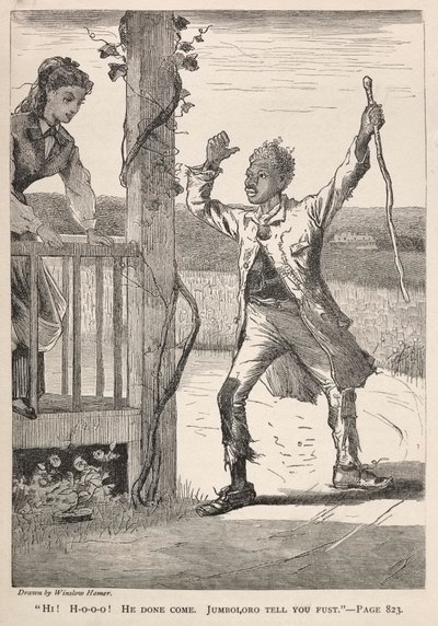 Hi! H-O-O-O! He Done Come. Jumboloro Tell You First. by Winslow Homer