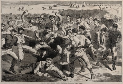 Holiday in Camp - Soldiers Playing Foot-Ball, 1865 by Winslow Homer