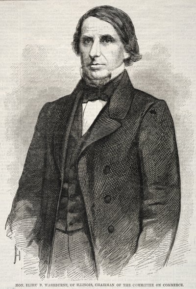 Hon. Elihu B. Washburne, of Illinois, Chairman of the Committee on Commerce, 1860 by Winslow Homer