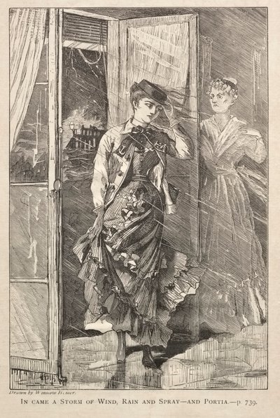 In Came a Storm of Wind, Rain and Spray - and Portia by Winslow Homer