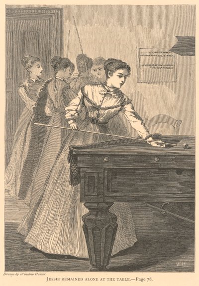 Jessie Remained Alone at the Table, from The Galaxy, July 1868 by Winslow Homer