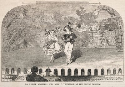 La Petite Angelina and Miss C. Thompson, at the Boston Museum, 1859 by Winslow Homer