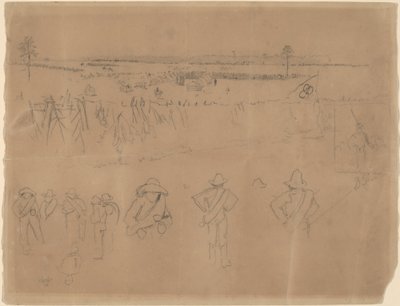 Line-ups and Trenches [recto] by Winslow Homer