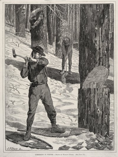 Lumbering in Winter by Winslow Homer