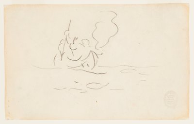 Man in a Canoe with Harpoon by Winslow Homer