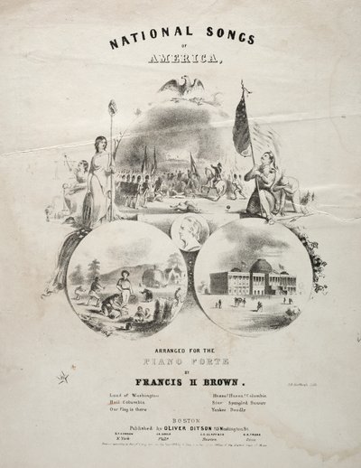 National Songs of America - Sheet Music Cover by Winslow Homer