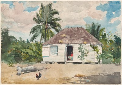 Native Hut at Nassau by Winslow Homer