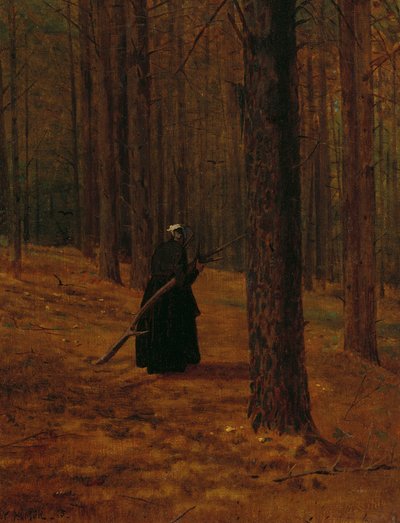 Old Woman Gathering Brush by Winslow Homer