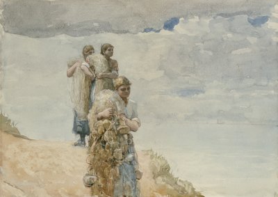 On The Cliff, Cullercoats, c.1881-82 by Winslow Homer