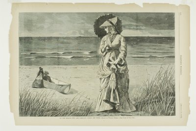 On the Beach—Two Are Company, Three Are None by Winslow Homer