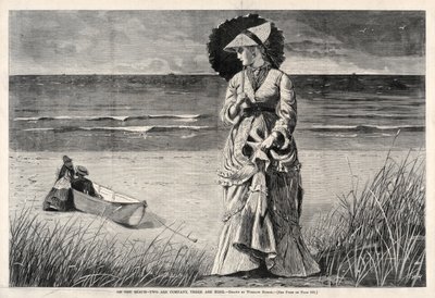 On the Beach - Two are Company, Three are None by Winslow Homer