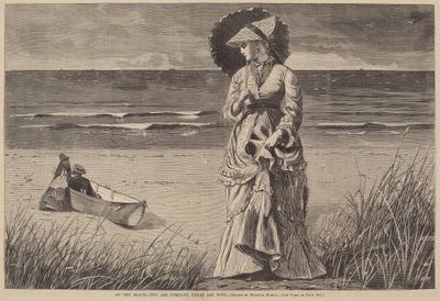 On the Beach - Two are Company, Three are None by Winslow Homer