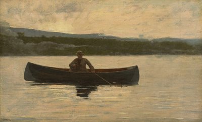 Playing a Fish, 1875, Reworked in the 1890s by Winslow Homer