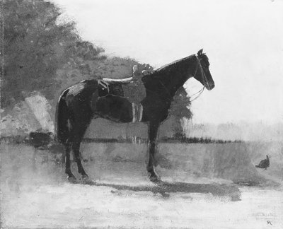 Saddle Horse in Farm Yard by Winslow Homer