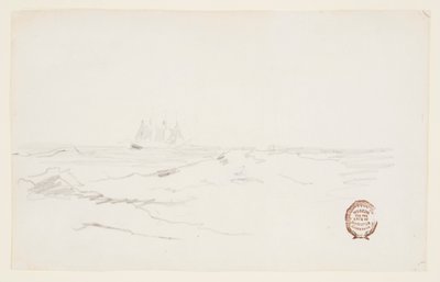 Schooner Near a Rocky Coast by Winslow Homer