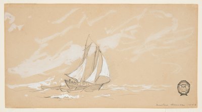 Schooner with Three Dories by Winslow Homer