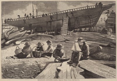 Ship-Building, Gloucester Harbor by Winslow Homer