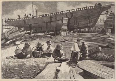 Ship-Building, Gloucester Harbor by Winslow Homer