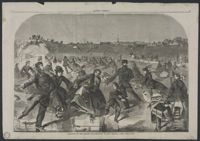 Skating on the Ladies Skating Pond in Central Park, New York by Winslow Homer