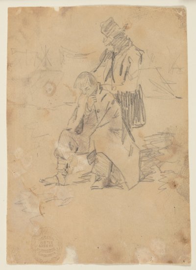 Soldier Sitting on a Box by Winslow Homer