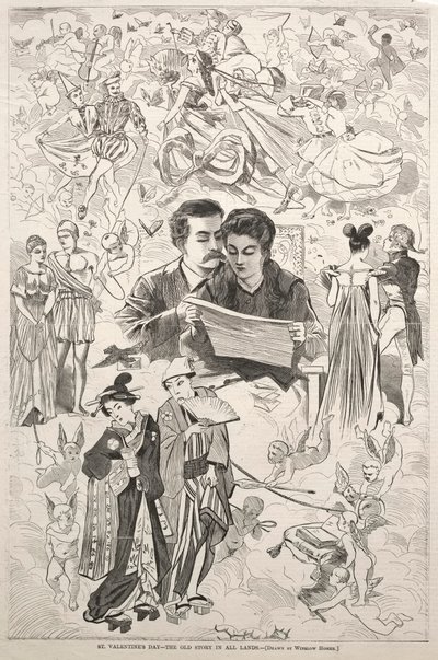 St. Valentines - The Old Story in All Lands, 1868 by Winslow Homer