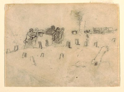 Stretcher Bearers Carrying a Soldier by Winslow Homer