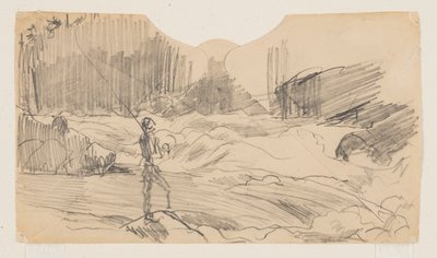 Study for "Ouananiche Fishing," Lake St. John by Winslow Homer