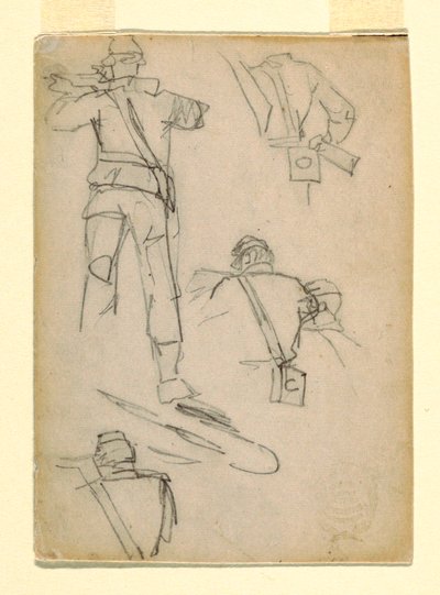 Study of Soldiers Taking Aim by Winslow Homer