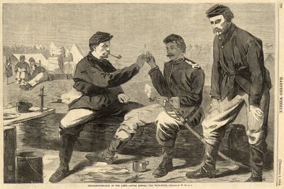 Thanksgiving-Day in the Army - After dinner: The WishBone by Winslow Homer
