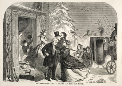 Thanksgiving Day - Arrival at the Old Home, 1858 by Winslow Homer