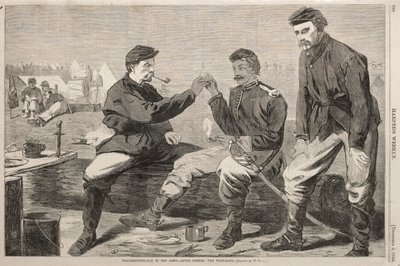 Thanksgiving Day in the Army - After Dinner: The Wish-Bone, 1864 by Winslow Homer