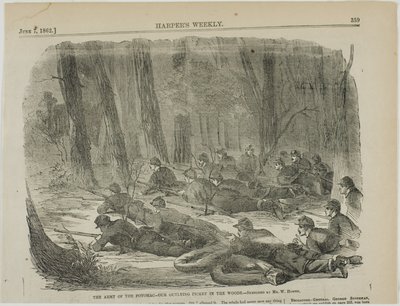 The Army of The Potomac—Our Outlying Picket in the Woods by Winslow Homer