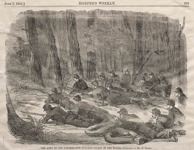 The Army of the Potomac - Our Outlying Picket in the Woods by Winslow Homer