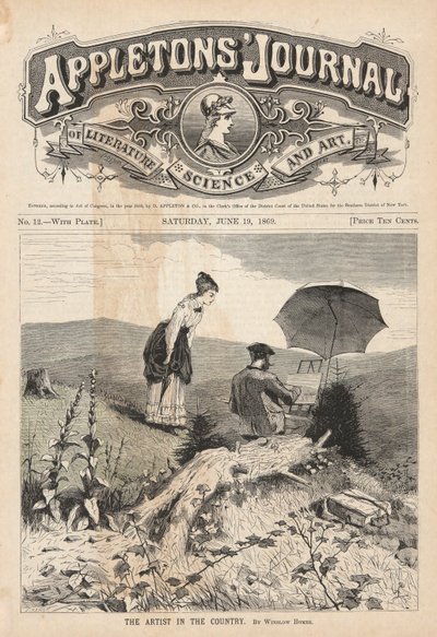 The Artist in the Country, Cover Illustration for Appleton by Winslow Homer