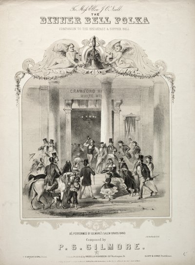 The Dinner Bell Polka - Sheet Music Cover by Winslow Homer