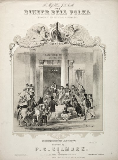 The Dinner Bell Polka - Sheet Music Cover by Winslow Homer