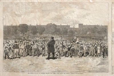 The Fourth of July in Tompkins Square, New York - The Soldiers Are Coming, 1868 by Winslow Homer