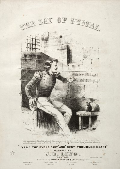 The Lay of Pestal - Sheet Music Cover by Winslow Homer