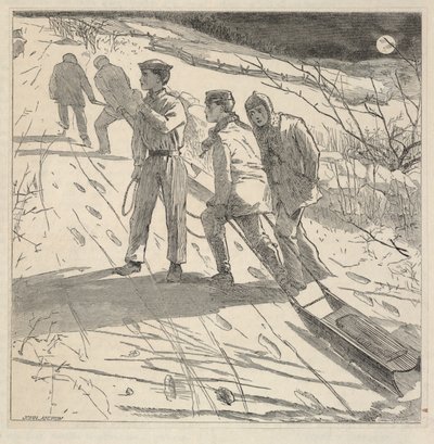 The Midnight Coast, from The Riverside Magazine for Young People, January 1867 by Winslow Homer