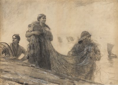 The Salmon Net by Winslow Homer