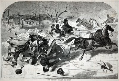 The Sleighing Season - The Upset by Winslow Homer