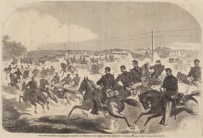 The Union Cavalry and Artillery Starting in Pursuit of the Rebels up the Yorktown... by Winslow Homer