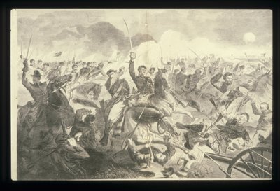 The War For The Union 1862 - A Cavalry Charge by Winslow Homer