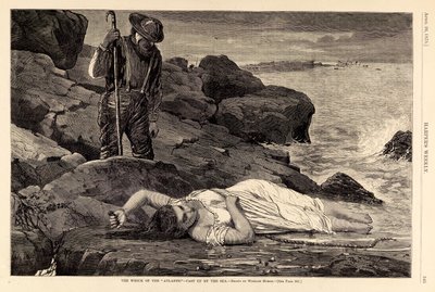 The Wreck on the "Atlantic"--Cast up by the Sea, from Harper