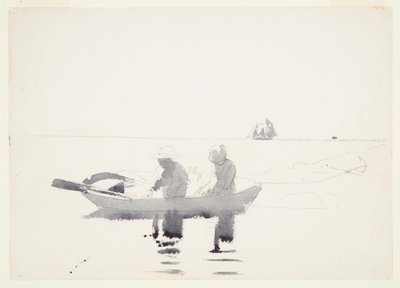 Two Figures in a Rowboat by Winslow Homer
