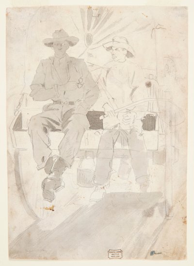 Two Men in an Army Wagon by Winslow Homer