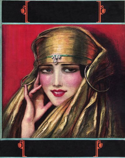 Exotic Beauty in a Golden Veil by Wladislaw Theodore Benda