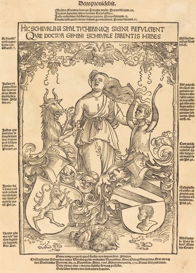 Coat of Arms of Scheurl and Tucher Families by Wolf Traut