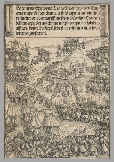 Siege of Utrecht, plate 6 from Historical Scenes from the Life of Emperor Maximilian I from the Triumphal Arch by Wolf Traut