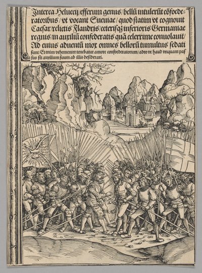 Swiss War, plate 16 from Historical Scenes from the Life of Emperor Maximilian I from the Triumphal Arch by Wolf Traut